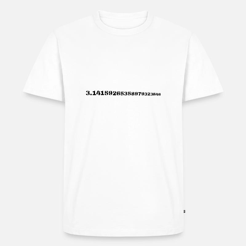 Pi - Männer Premium Bio T-Shirt - Weiß