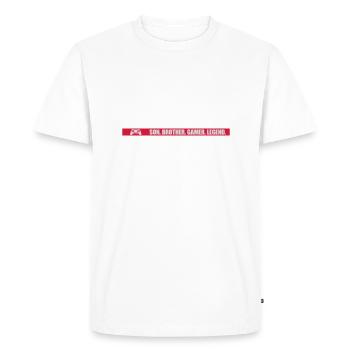 Fils Frère Gamer Légende - T-shirt Premium bio Homme - blanc - Devant - Nico (187cm)