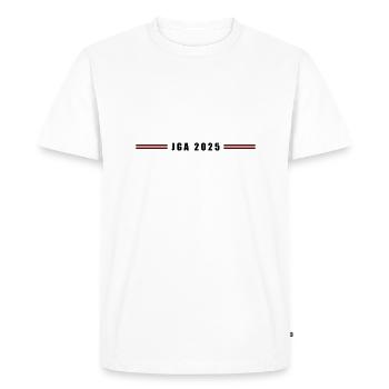 JGA 2025 - T-shirt Premium bio Homme - blanc - Devant - Nico (187cm)