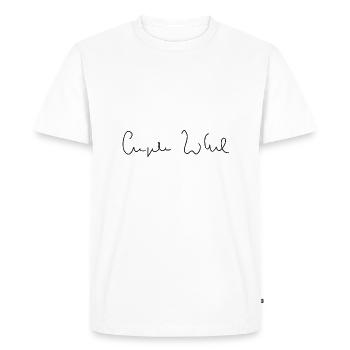 Federal Chancellor Angela Merkel signature - Men's Premium Organic T-Shirt - white - Front - Nico (187cm)