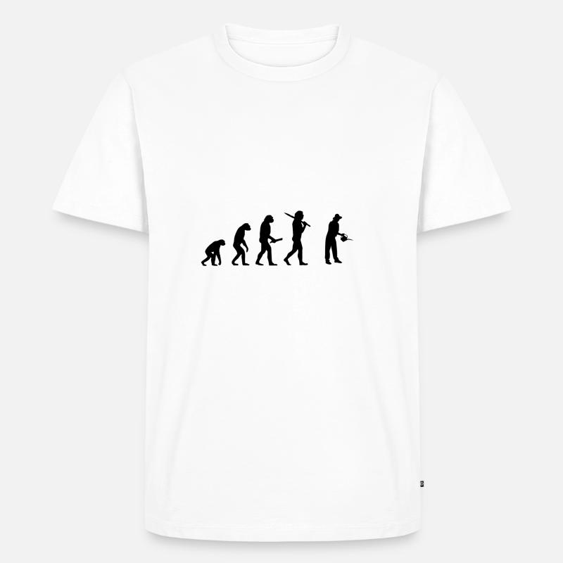 gaertner Evolution Fortschritt Entwicklung - Männer Premium Bio T-Shirt - Weiß