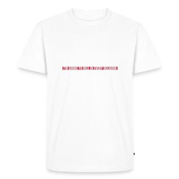 En allant en enfer - T-shirt Premium bio Homme - blanc - Devant - Nico (187cm)