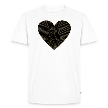 Amour de chat - T-shirt Premium bio Homme - blanc - Devant - Nico (187cm)