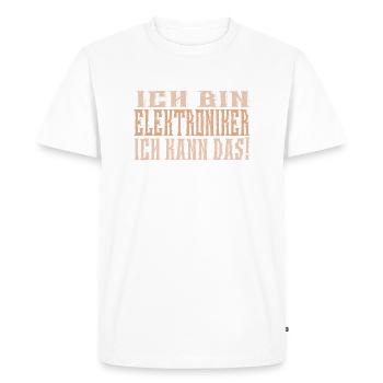 Ich bin Elektroniker - Männer Premium Bio T-Shirt - Weiß - Vorne - Nico (187cm)