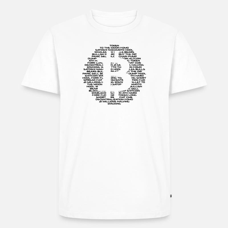 Logo Bitcoin - Crypto - Männer Premium Bio T-Shirt - Weiß