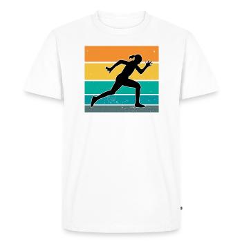 Endurance Athlete Vintage Gym Fitness Runner - Men's Premium Organic T-Shirt - white - Front - Nico (187cm)