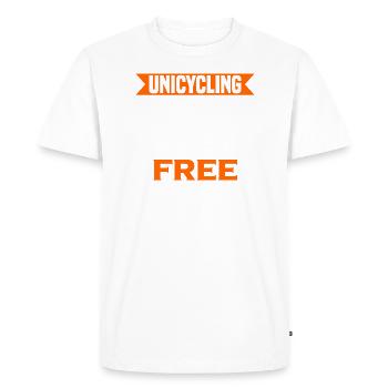 Unicycling Unicycling Unicycling Gift - Men's Premium Organic T-Shirt - white - Front - Nico (187cm)