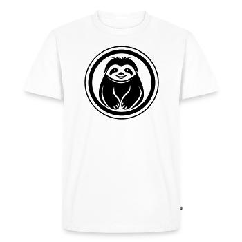 Lazy - Men's Premium Organic T-Shirt - white - Front - Nico (187cm)