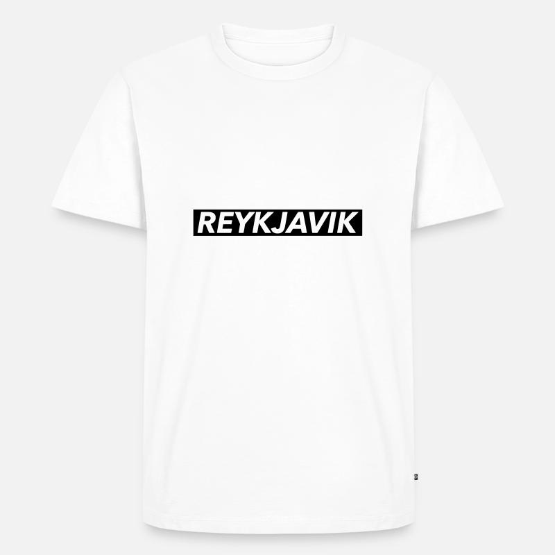 Reykjavik - Männer Premium Bio T-Shirt - Weiß