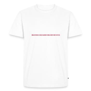 speak lyrics and sarcasm - Men's Premium Organic T-Shirt - white - Front - Nico (187cm)