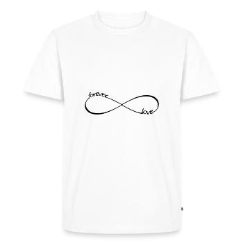 Forever Love symbole de l'infini 8 - T-shirt Premium bio Homme - blanc - Devant - Nico (187cm)