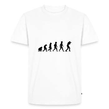 Evolution Photograph Photographer Camera Camera - Men's Premium Organic T-Shirt - white - Front - Nico (187cm)