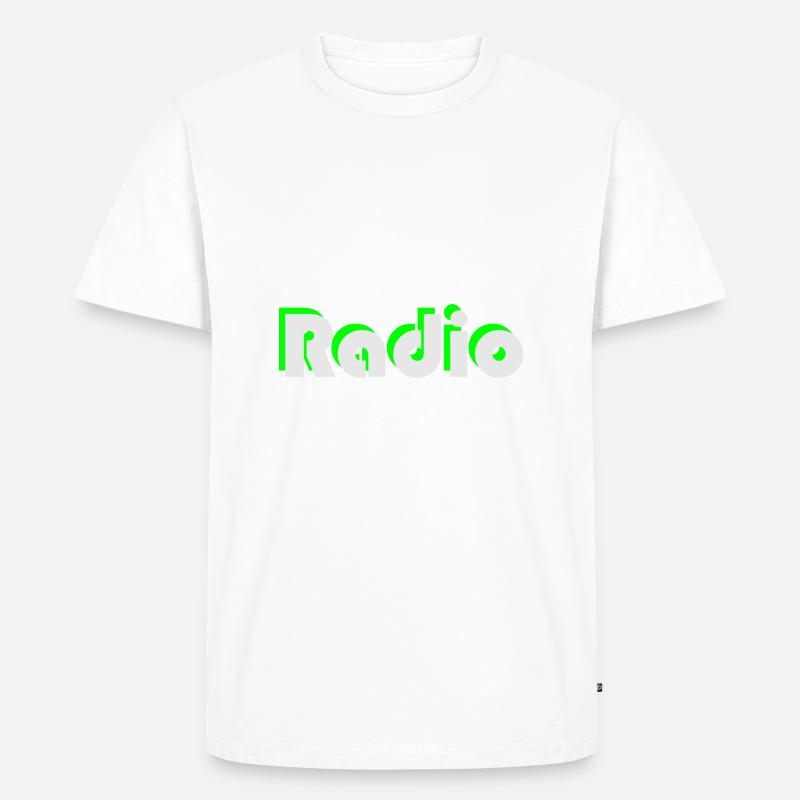 Radio - Männer Premium Bio T-Shirt - Weiß