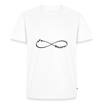 Beauceron races de symbole d'infini amour de chien - T-shirt Premium bio Homme - blanc - Devant - Nico (187cm)