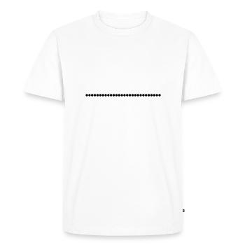 Ornement - ligne de points - T-shirt Premium bio Homme - blanc - Devant - Nico (187cm)