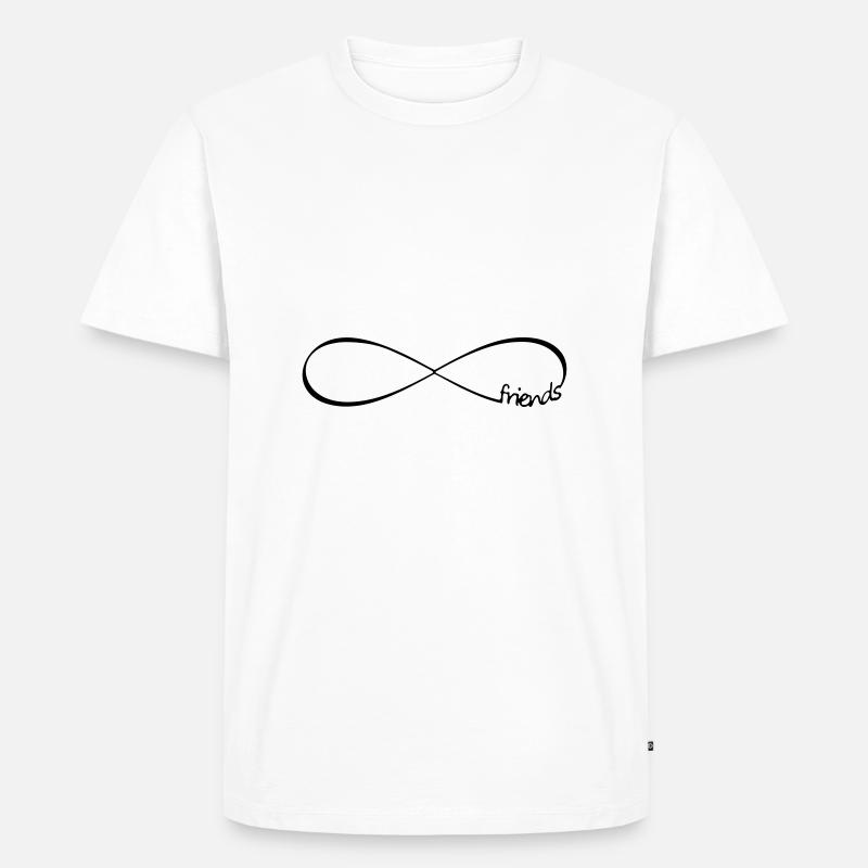 amici Infinity - amici Amicizia Simbolo - Maglietta ecologica premium da uomo - bianco