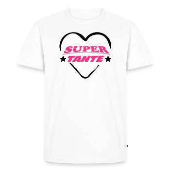 Super tante 111 - Men's Premium Organic T-Shirt - white - Front - Nico (187cm)