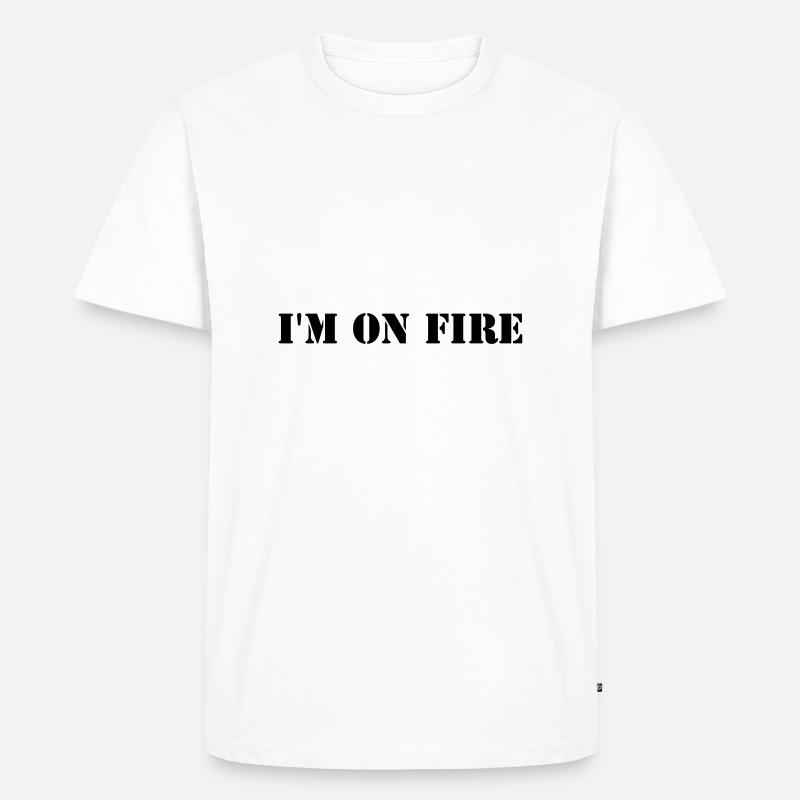 I'm on fire - Männer Premium Bio T-Shirt - Weiß