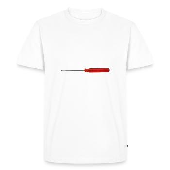 tournevis - T-shirt Premium bio Homme - blanc - Devant - Nico (187cm)