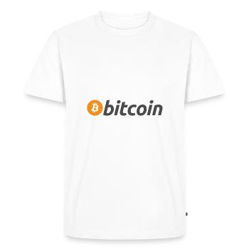 Bitcoin Logo B-Bitcoin official official - Men's Premium Organic T-Shirt - white - Front - Nico (187cm)