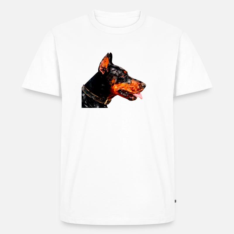 Dobermann - Männer Premium Bio T-Shirt - Weiß