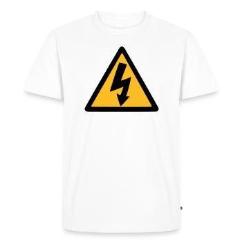 lightning thunder - Men's Premium Organic T-Shirt - white - Front - Nico (187cm)