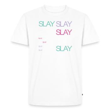 égorger - T-shirt Premium bio Homme - blanc - Devant - Nico (187cm)