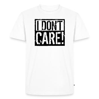 je ne m'inquiète pas - T-shirt Premium bio Homme - blanc - Devant - Nico (187cm)