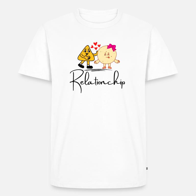 Relationchip - Männer Premium Bio T-Shirt - Weiß