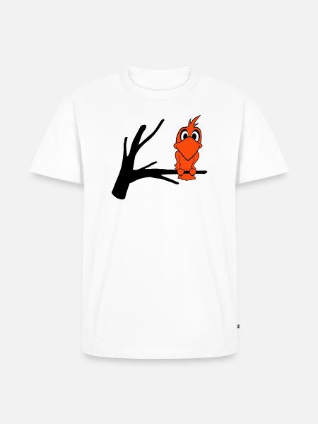 vogel2 - Männer Premium Bio T-Shirt - Weiß