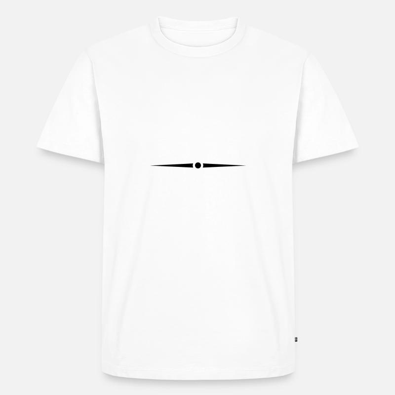 Schwarzer Trennstrich - Männer Premium Bio T-Shirt - Weiß