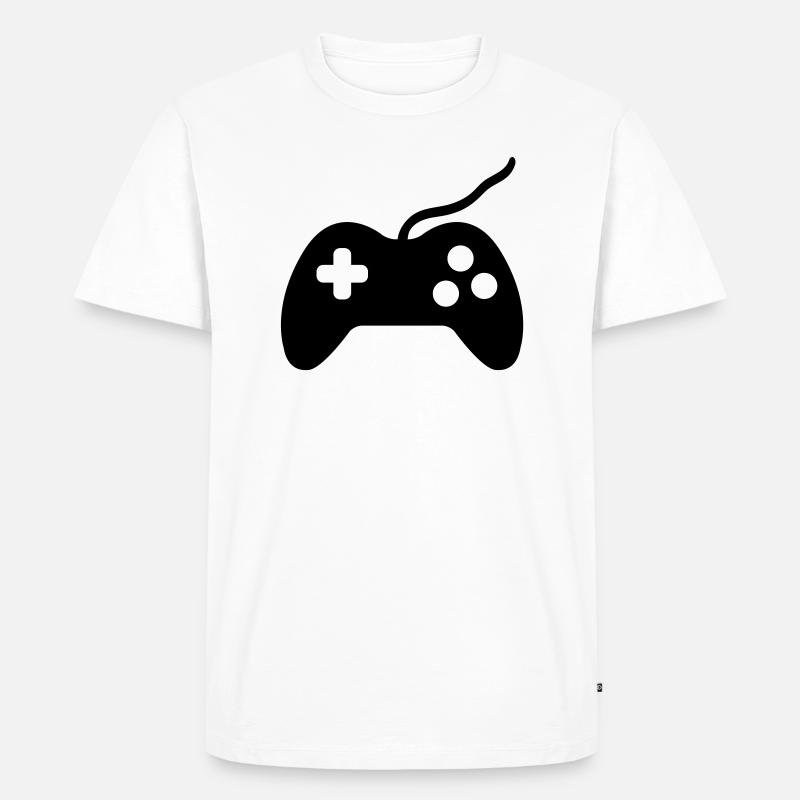 controller symbol - Männer Premium Bio T-Shirt - Weiß