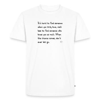 citations d'amour De - T-shirt Premium bio Homme - blanc - Devant - Nico (187cm)
