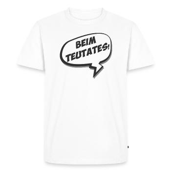 Aux Teutates - T-shirt Premium bio Homme - blanc - Devant - Nico (187cm)