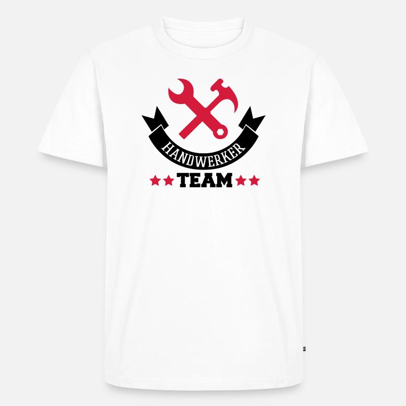 handwerker_team_2 - Männer Premium Bio T-Shirt - Weiß