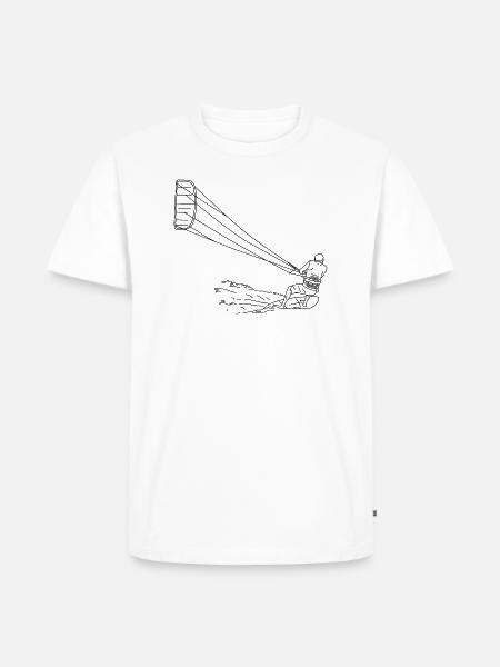 Kiteboarder Kitesurfer - Männer Premium Bio T-Shirt - Weiß
