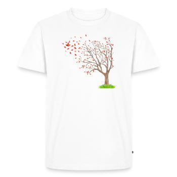 Arbre de vie et papillon - T-shirt Premium bio Homme - blanc - Devant - Nico (187cm)