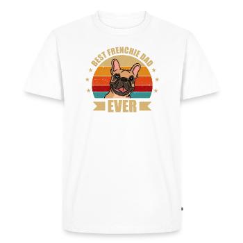 BEST FRENCHIE PAPA - Men's Premium Organic T-Shirt - white - Front - Nico (187cm)