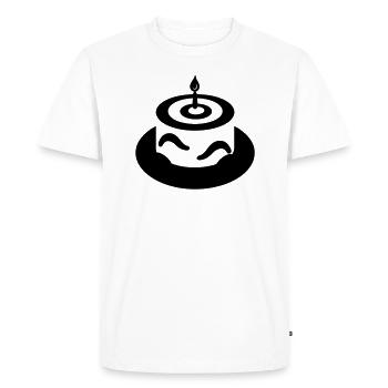 Gâteau d'anniversaire - T-shirt Premium bio Homme - blanc - Devant - Nico (187cm)