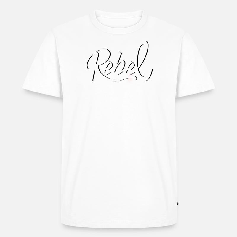 Rebel 2 - Männer Premium Bio T-Shirt - Weiß
