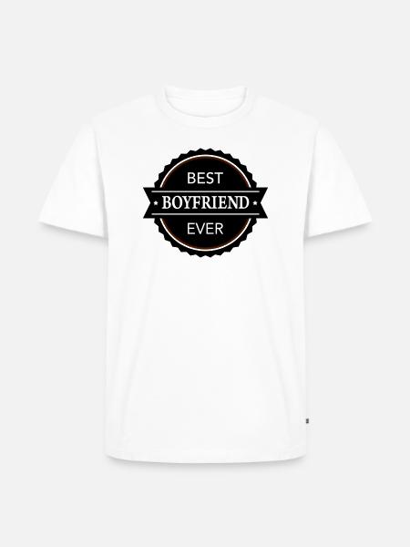 Best Boyfriend ever - Männer Premium Bio T-Shirt - Weiß