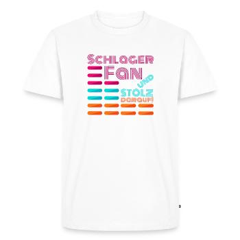 Fan de Schlager et fier de l'être - T-shirt Premium bio Homme - blanc - Devant - Nico (187cm)