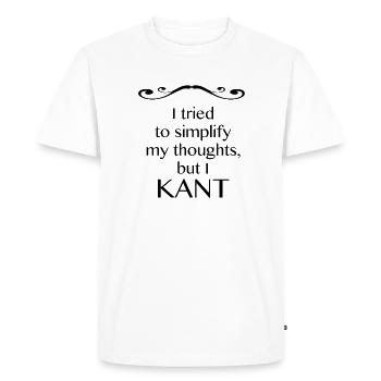 Immanuel Kant Philosophie Shirt für Gebildete - Männer Premium Bio T-Shirt - Weiß - Vorne - Nico (187cm)