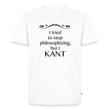 The Prussian Immanuel Kant: Philosophy Shirt - Men's Premium Organic T-Shirt - white - Front - Nico (187cm)