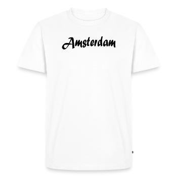 Amsterdam - T-shirt Premium bio Homme - blanc - Devant - Nico (187cm)