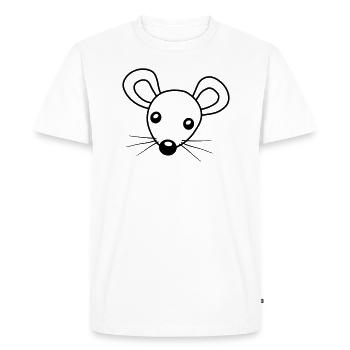 Head Mouse Clipart - Men's Premium Organic T-Shirt - white - Front - Nico (187cm)