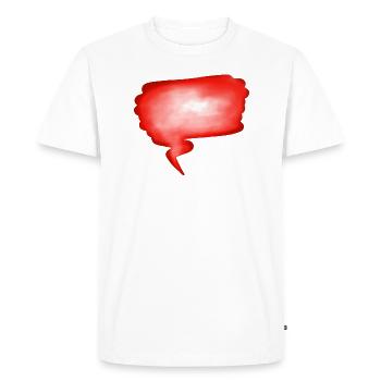 Red Word Bubble - Men's Premium Organic T-Shirt - white - Front - Nico (187cm)