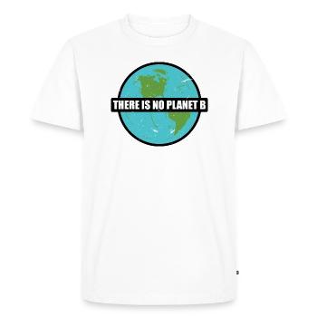 there is no planet b - T-shirt Premium bio Homme - blanc - Devant - Nico (187cm)