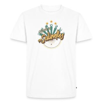 Made in Salinelles - T-shirt Premium bio Homme - blanc - Devant - Nico (187cm)