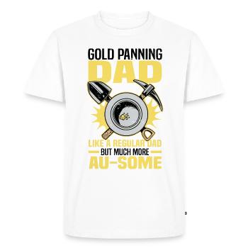 Gold panning - Men's Premium Organic T-Shirt - white - Front - Nico (187cm)